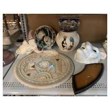 Native American style wall hangings, vase & more