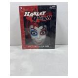 Sealed NIB Harley Quinn book and mask set. DC