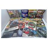 Collection of Vintage Hot Rod magazines.