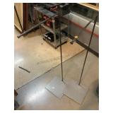 2 Metal sign stands, approx 19x48in