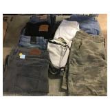 Assorted pants and shorts.
