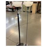 2-Metal floor lamps, approx 6ft tall