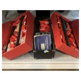 Vtg RCA tube testing case w/tester & tubes