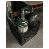Crate w/small Oxygen tanks