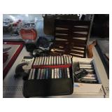 Ptouch labeler, small fans, cassette tapes and