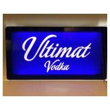 Lighted Ultimat Vodka Advertising Sign. Tested