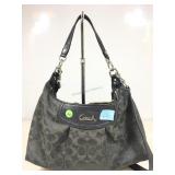 Coach Ashley Signature Convertible Hobo, black