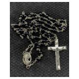 Sterling Creed Rosary, Tw 31.9g, Sz 30in Long