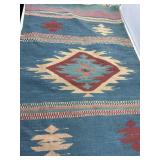 Signed tribal rug, 22x40