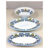 Nuccia ceramic serving set, lg bowl & lg & sm