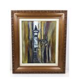 Radha Sayed Signed Original Lamppost Stairwell
