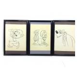 3 Signed Candy Duncan Disney Character Line