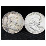 2-90% Silver Half Dollars