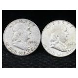2-90% Silver Half Dollars