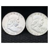 2-90% Silver Half Dollars