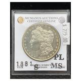 1881-s Signature Series Silver Morgan Dollar