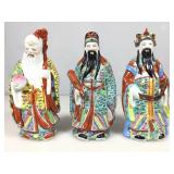 Asian style wisemen figurines statues, porcelain,