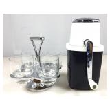 Mid-Century Modern revolving condiment barware