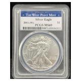 2011-w Silver Eagle, Pcgs Ms69