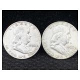 2-90% Silver Half Dollars