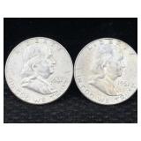 2-90% Silver Half Dollars