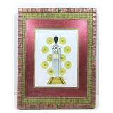 Embellished Ertï¿½ Emerald Vase Print & Mixed Media