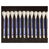12 Dalfour Ceramic Jam Honey Marmalade Spoons Blue