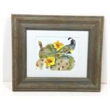 June Jurcak Signed Desert Cactus & Quail Print.