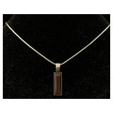 Sterling Silver Necklace & Pendant W/amethyst,