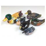 Wooden & ceramic ducks, assorted