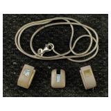 Sterling Silver Matching Earrings, Pendants With