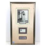 Shirley Temple Framed Signature Card & Photo w/