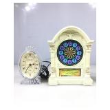 Lighted Inspirational clock & Fifth Ave crystal