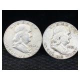 2-90% Silver Half Dollars