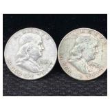 2-90% Silver Half Dollars