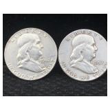 2-90% Silver Half Dollars