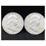 2-90% Silver Half Dollars