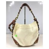 Coach Carly Canvas W/Leather Trim  Shoulder Bag