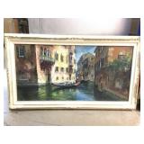 Gino Salviati Double Signed Oil On Canvas