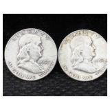 2-90% Silver Half Dollars