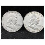 2-90% Silver Half Dollars