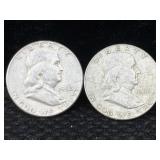 2-90% Silver Half Dollars