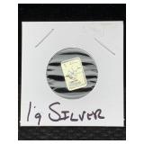 1g - .999 Fine Silver Bar
