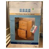 NIB 2 Drawer Wood File Cabinet. Assembly