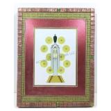 Embellished Ertï¿½ Emerald Vase Print & Mixed Media