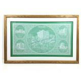 Irish Lace Castle Artwork 39x25. Glass Is Cracked