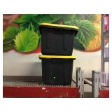 2 heavy duty totes with lids