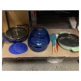 Rachel ray blue serving platter trays, GH pan and