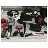 Uniden walkie talkies, sharp digital alarm clock,