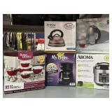 Boxed household items. aroma rice cooker, better